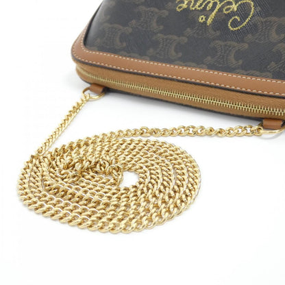 Celine Chain Clutch Tan — view 7
