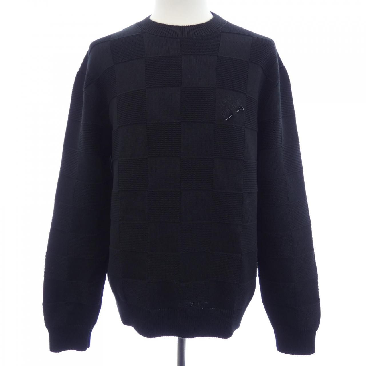 Louis Vuitton Damier Stitch Crew Neck Knit Sweater