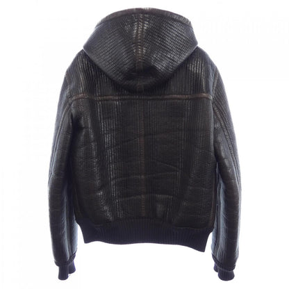 Fendi Leather Jacket Brown — view 2