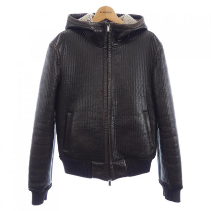 Fendi Leather Jacket Brown