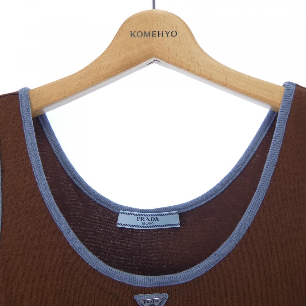 Prada Triangle Logo Tank Top — view 5