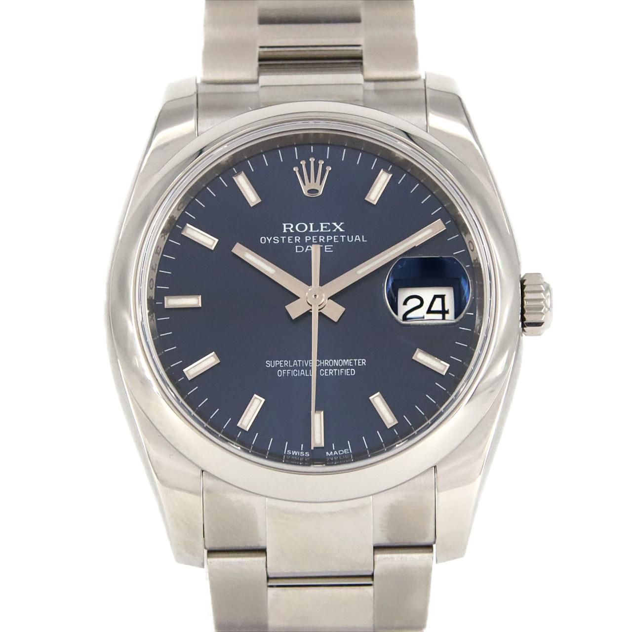 Rolex Oyster Perpetual Date SS Automatic Winding Watch