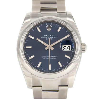 Rolex Oyster Perpetual Date SS Automatic Winding Watch