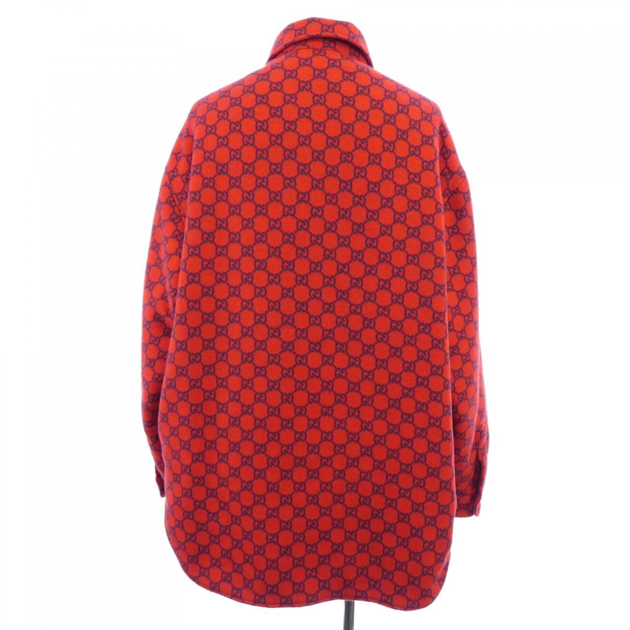 Gucci GG Wool Flannel Padded Overshirt Zapdw Jacket — view 2
