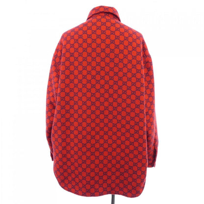 Gucci GG Wool Flannel Padded Overshirt Zapdw Jacket — view 2