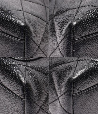 Chanel Handbag Gold Quilted Caviar Leather Single Flap — view 5