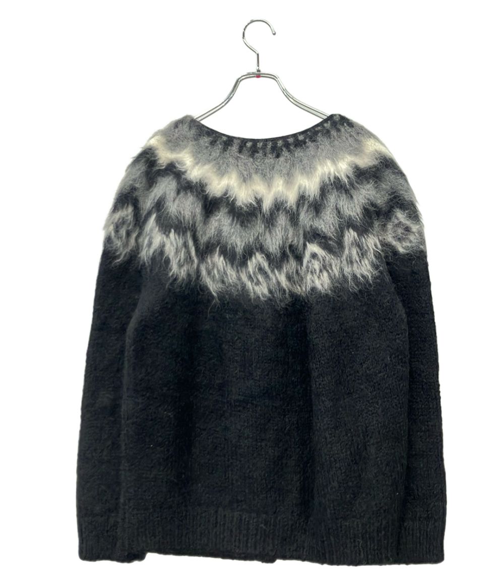 Celine Alpaca Wool Fair Isle Knit Cardigan — view 2