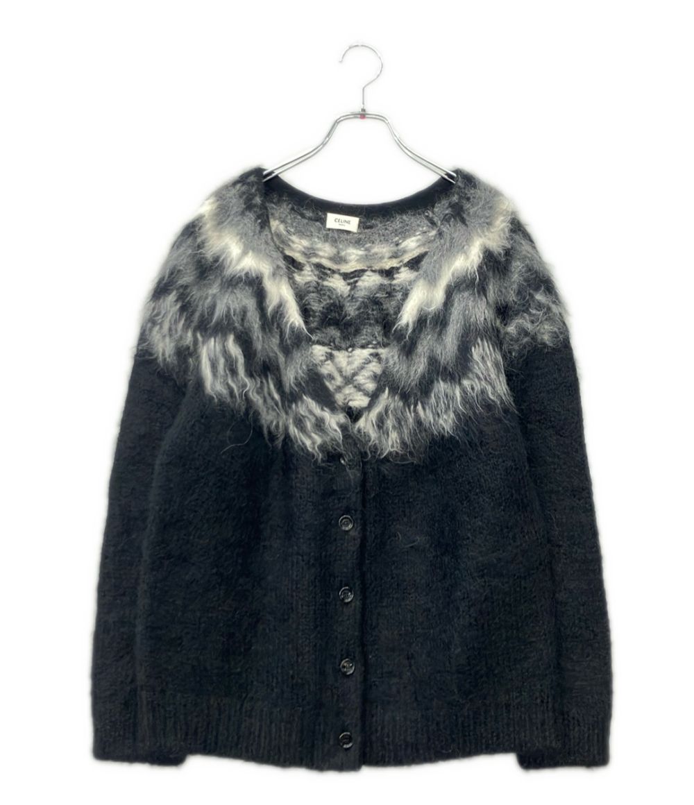 Celine Alpaca Wool Fair Isle Knit Cardigan