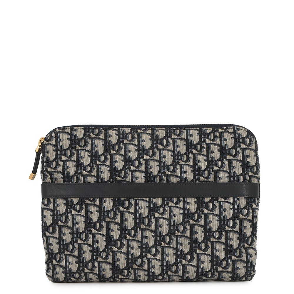 Dior Clutch Oblique Black Jacquard Travel Kit