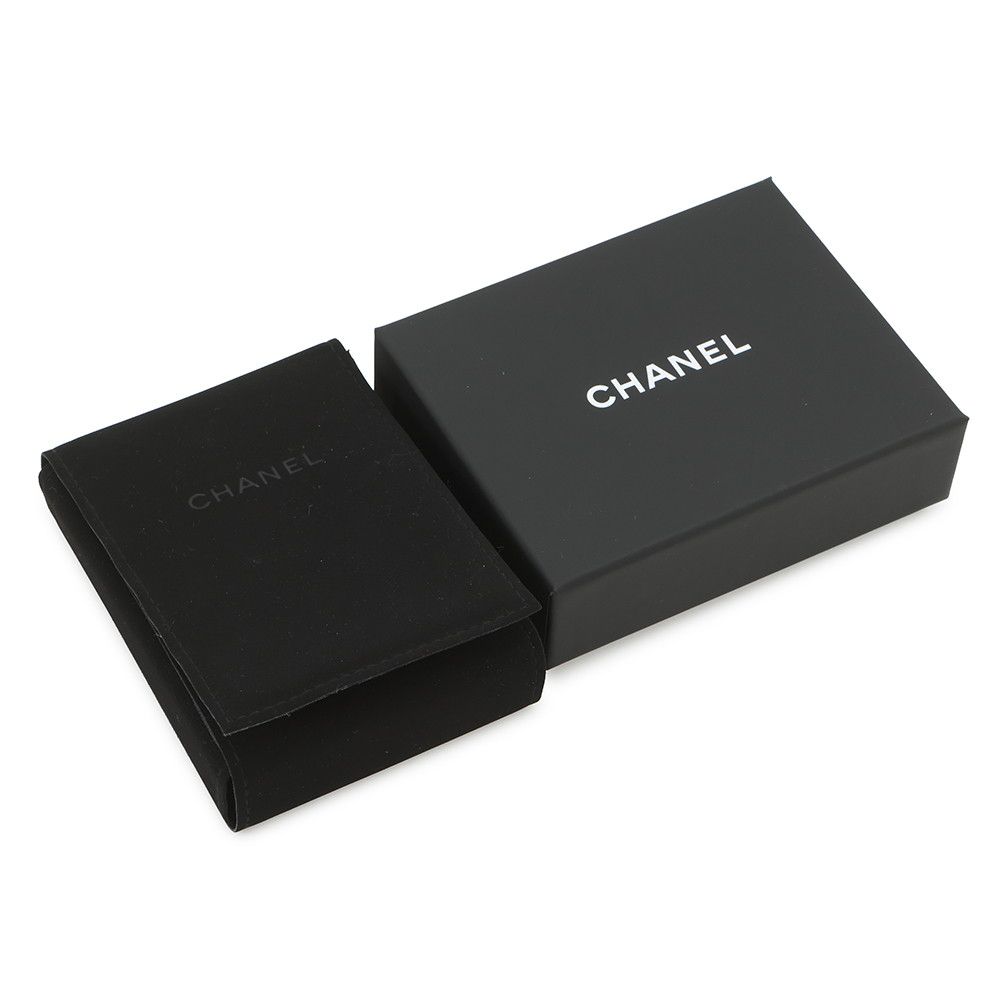 Chanel Necklace CC Logo Line Stone Faux Pearl Metal — view 8