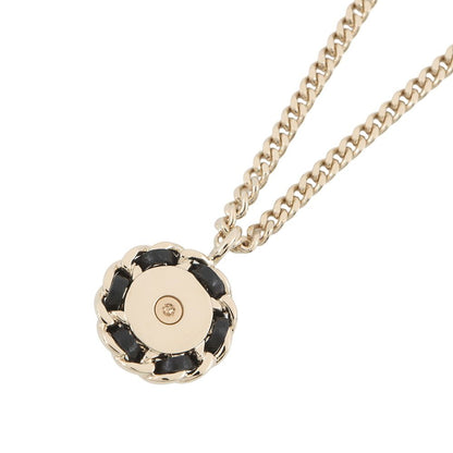 Chanel Necklace CC Logo Line Stone Faux Pearl Metal — view 3