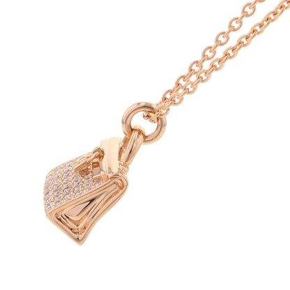 Hermes Necklace Amulet Kelly Diamond Total 18k Pink Gold Pendant — view 2