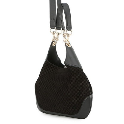 Gucci Shoulder Bag Micro GG Suede Leather B Small 2-Way Black — view 2