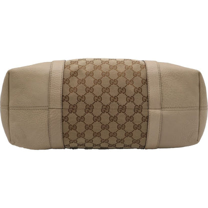 Gucci GG Canvas Tote Beige Leather Gold — view 5