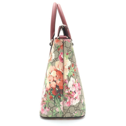 Gucci GG Blooms 2-Way Shoulder Bag Beige Pink Leather Silver — view 3