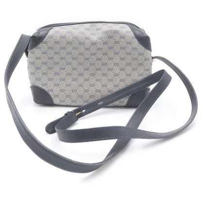 Gucci Vintage Micro GG Logo Mini Shoulder Bag Navy Leather Gold — view 2