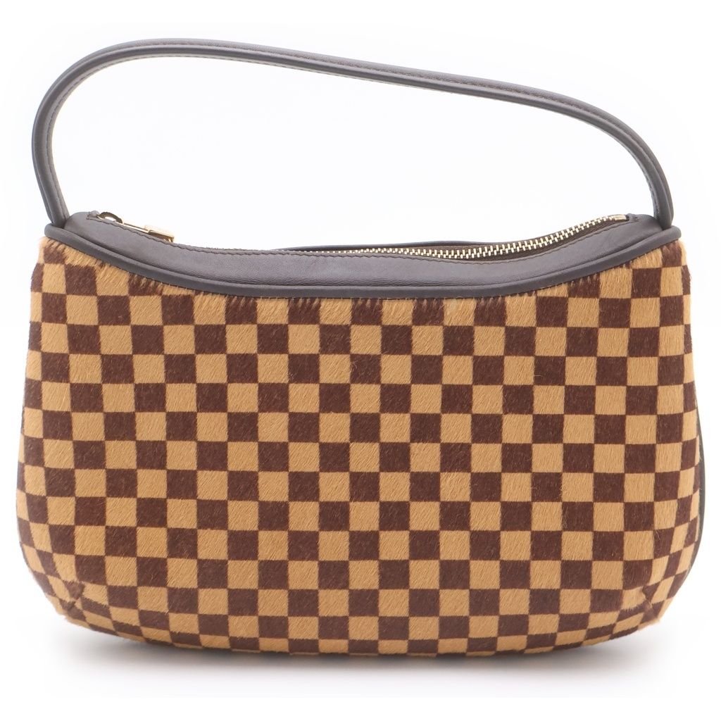 Louis Vuitton Tiger Damier Sauvage Handbag Calf Hair Brown