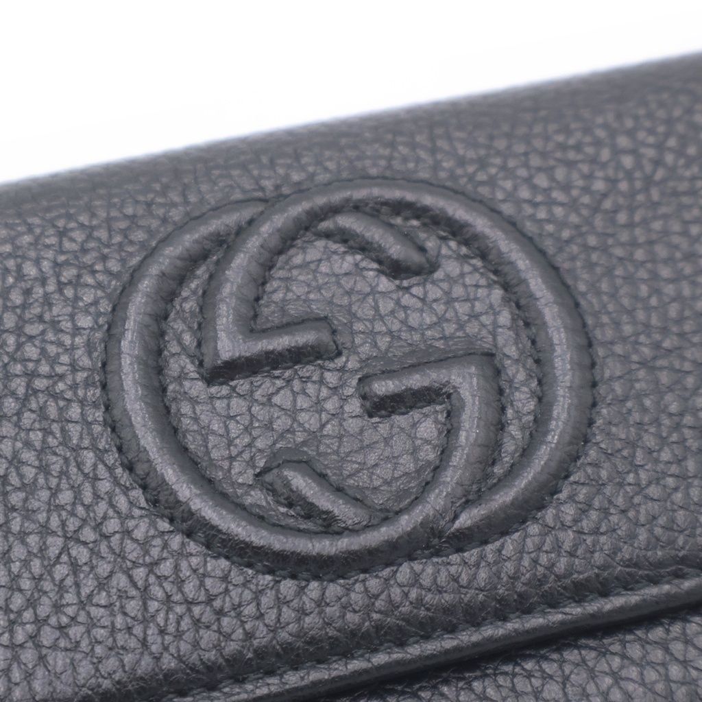 Gucci Interlocking Leather Wallet Black — view 6