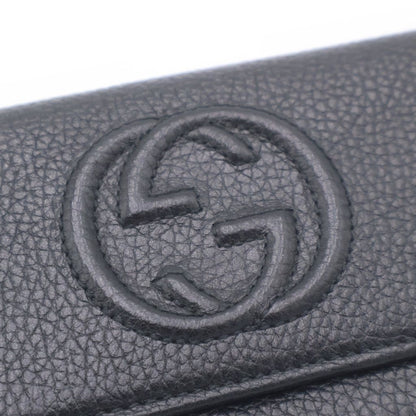 Gucci Interlocking Leather Wallet Black — view 6