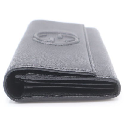 Gucci Interlocking Leather Wallet Black — view 3