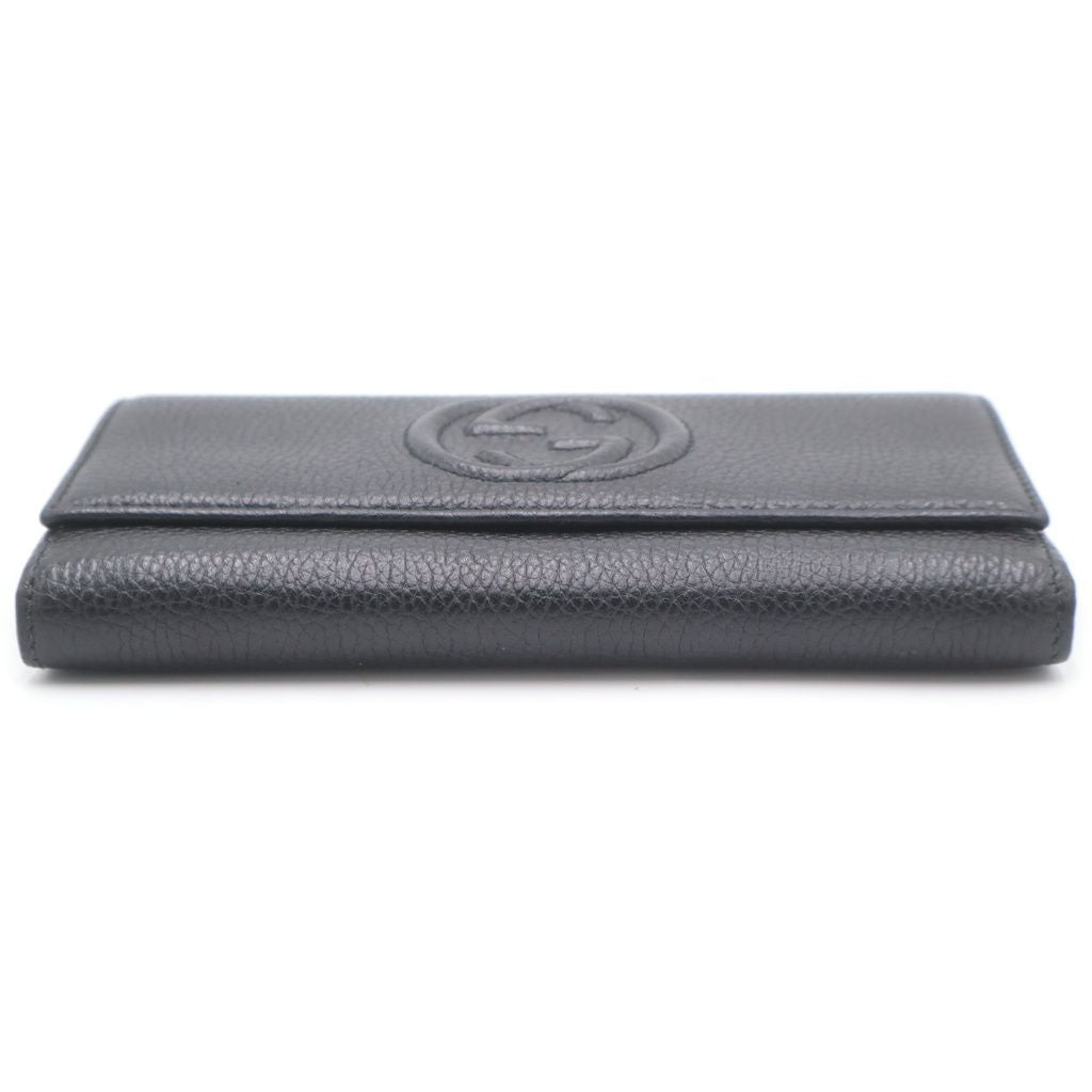 Gucci Interlocking Leather Wallet Black — view 5