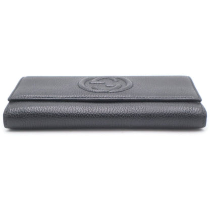 Gucci Interlocking Leather Wallet Black — view 5