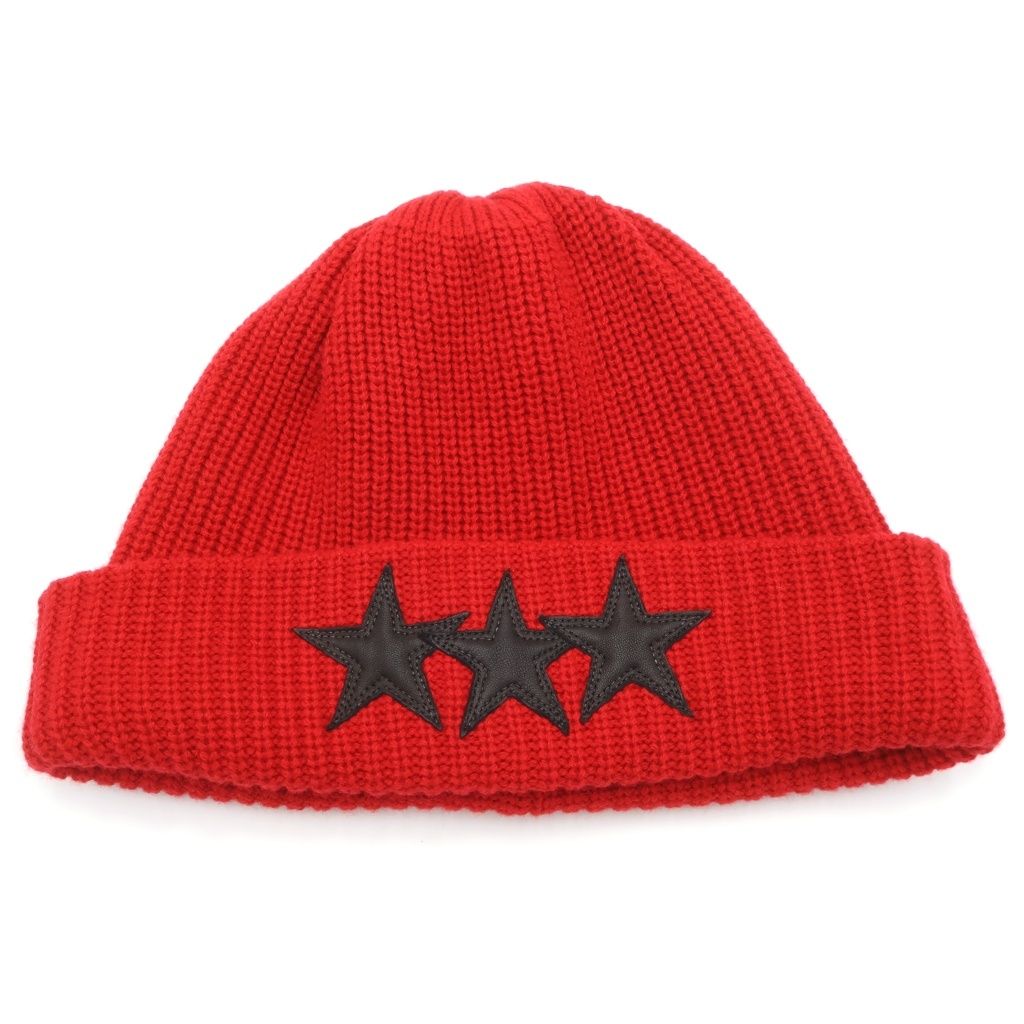 Chrome Hearts Beanie Star Patch Cashmere Vinyl Hat Red