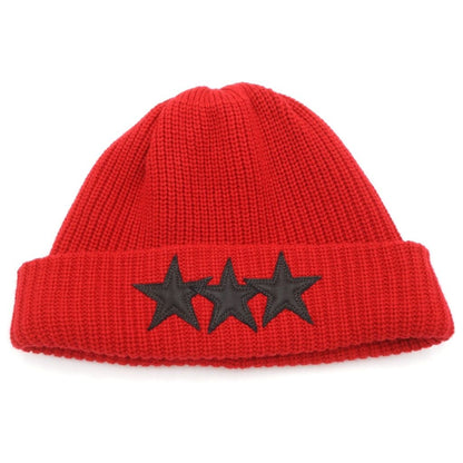 Chrome Hearts Beanie Star Patch Cashmere Vinyl Hat Red