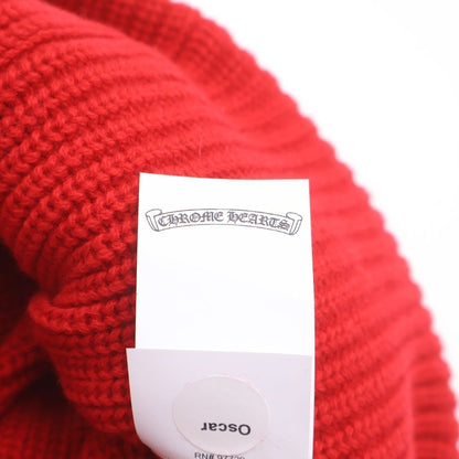 Chrome Hearts Beanie Star Patch Cashmere Vinyl Hat Red — view 8