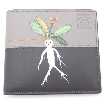 Loewe Suna Fujita Mandragora Bifold Compact Wallet Gray Leather
