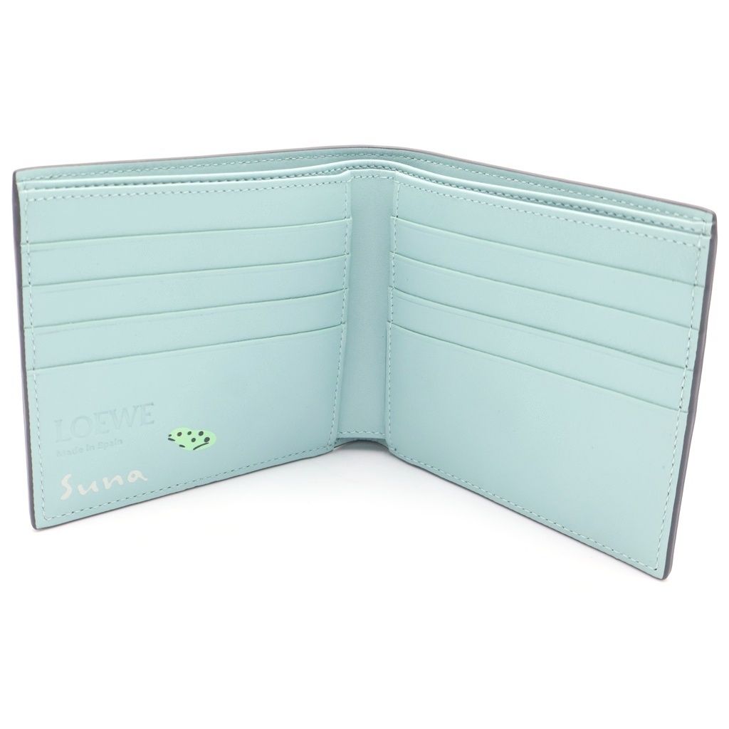 Loewe Suna Fujita Mandragora Bifold Compact Wallet Gray Leather — view 4