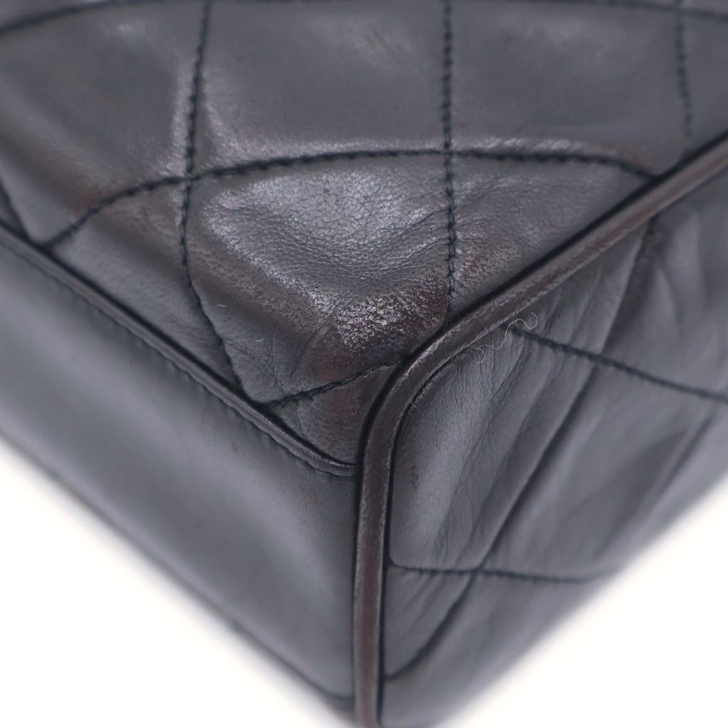 Chanel Quilted Lambskin Leather Cocobol Tassel Chain Shoulder Bag Gold Black — view 6