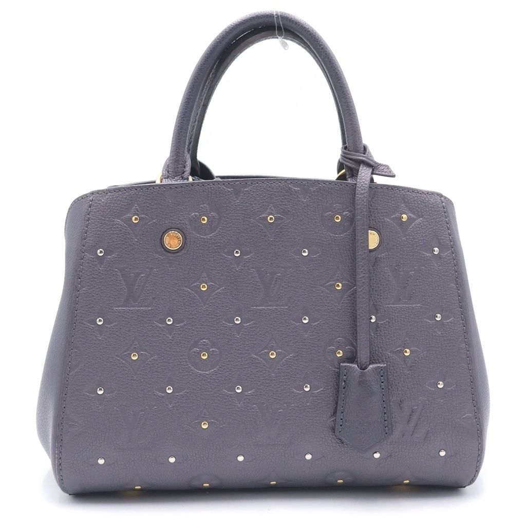 Louis Vuitton Monogram Empreinte Montaigne BB 2-Way Shoulder Bag Purple Leather