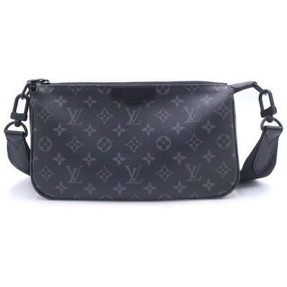 Louis Vuitton Monogram Eclipse Pochette Accessoire XL Shoulder Bag Black