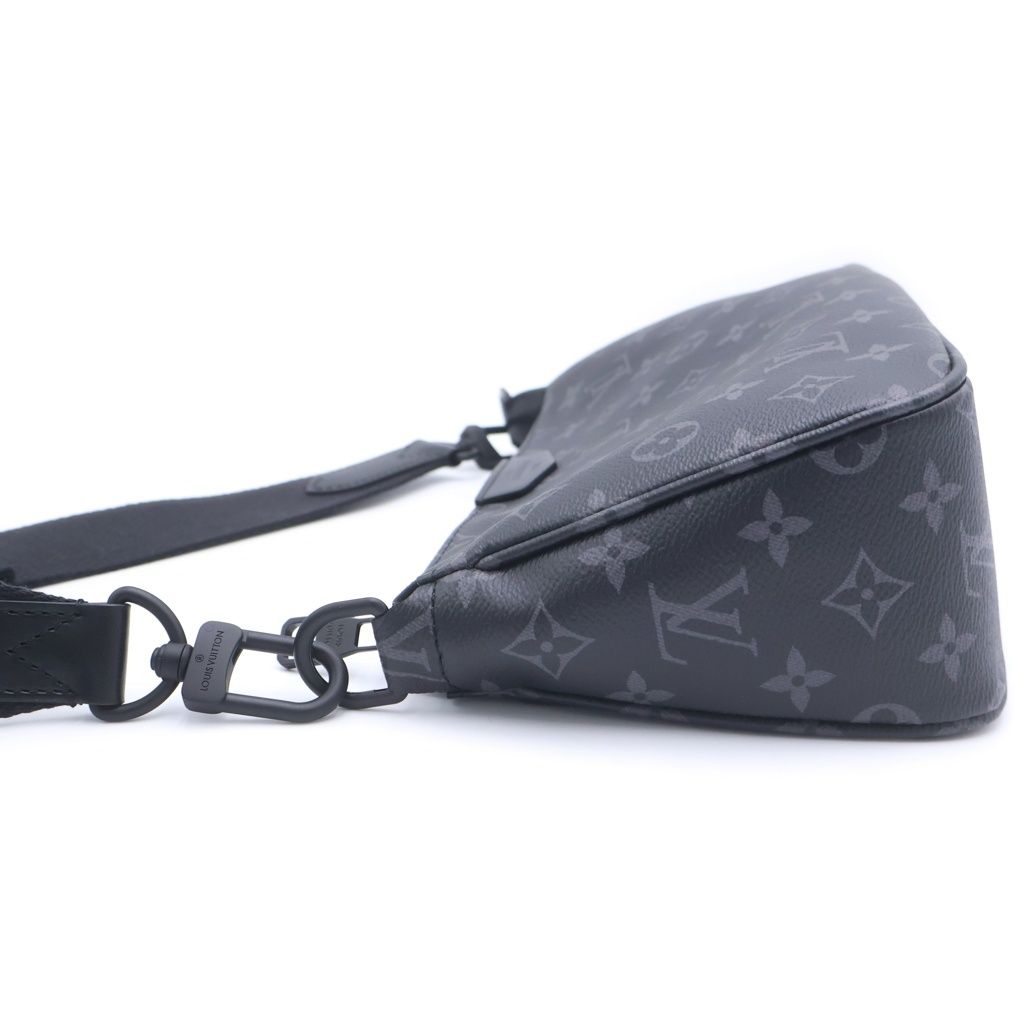 Louis Vuitton Monogram Eclipse Pochette Accessoire XL Shoulder Bag Black — view 3