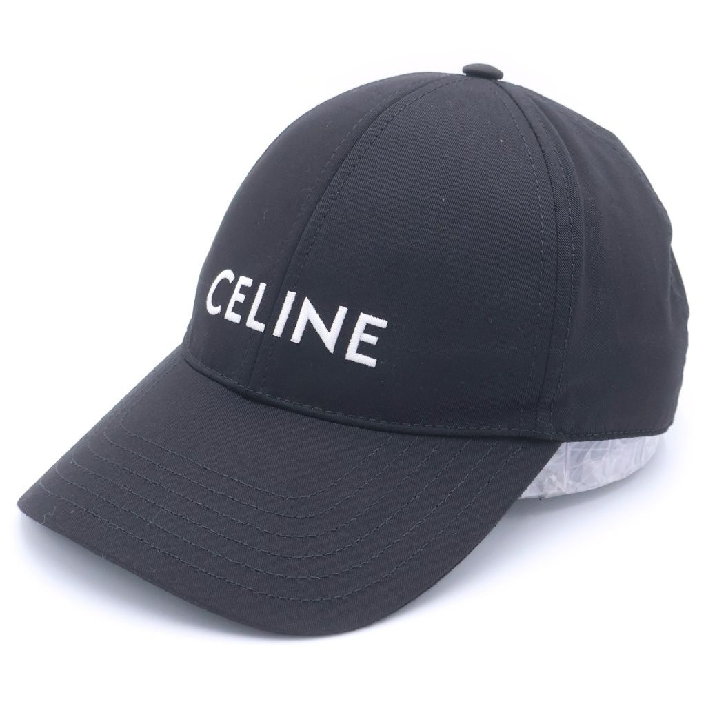 Celine Logo Embroidery Baseball Cap Black Hat