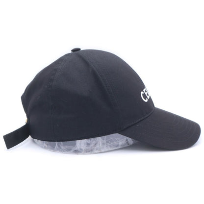Celine Logo Embroidery Baseball Cap Black Hat — view 3
