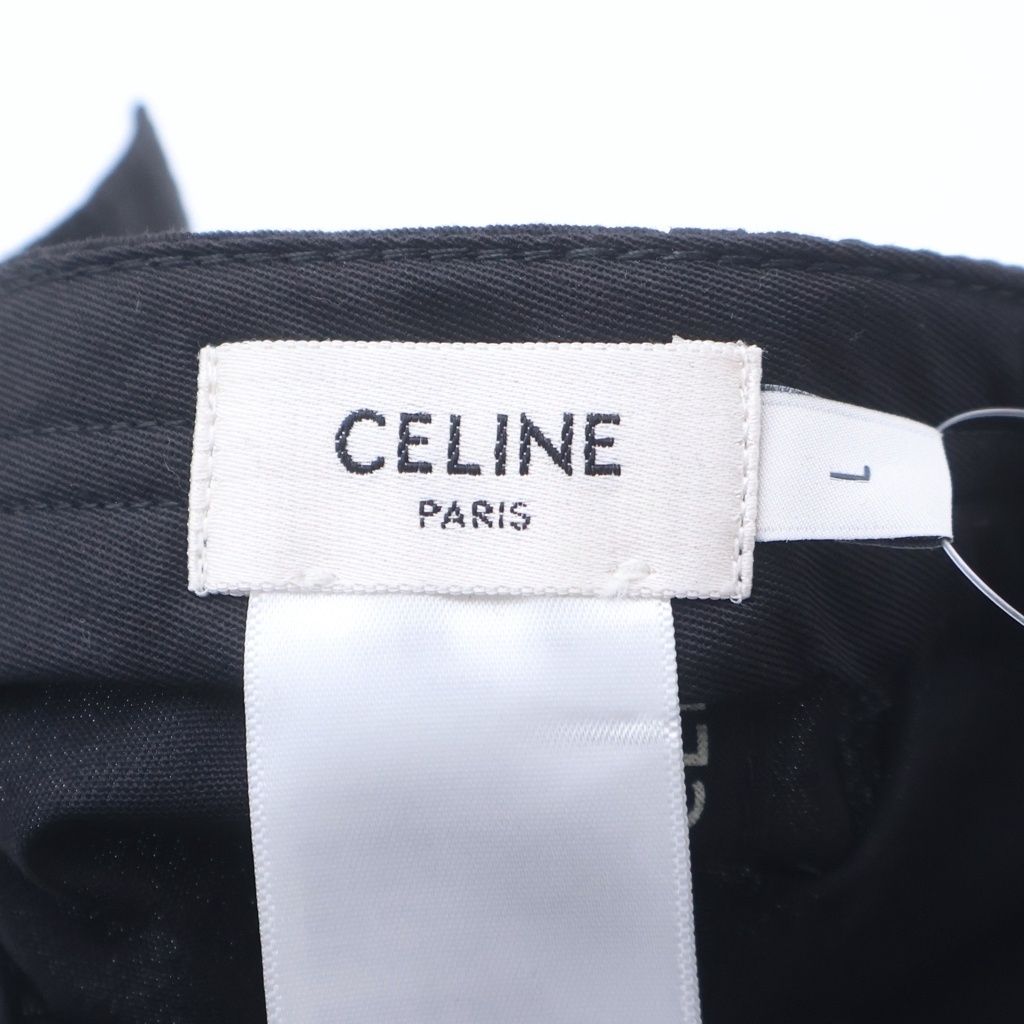 Celine Logo Embroidery Baseball Cap Black Hat — view 6