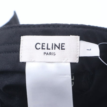 Celine Logo Embroidery Baseball Cap Black Hat — view 6