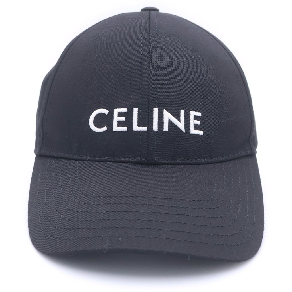 Celine Logo Embroidery Baseball Cap Black Hat — view 4