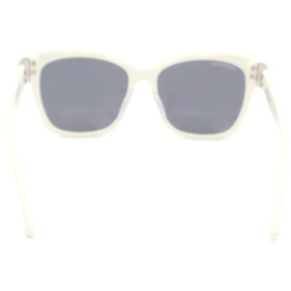 Balenciaga Dynasty Eyewear Square Frame Sunglasses White Silver — view 2