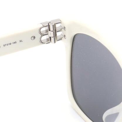 Balenciaga Dynasty Eyewear Square Frame Sunglasses White Silver — view 4