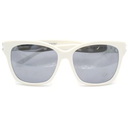 Balenciaga Dynasty Eyewear Square Frame Sunglasses White Silver