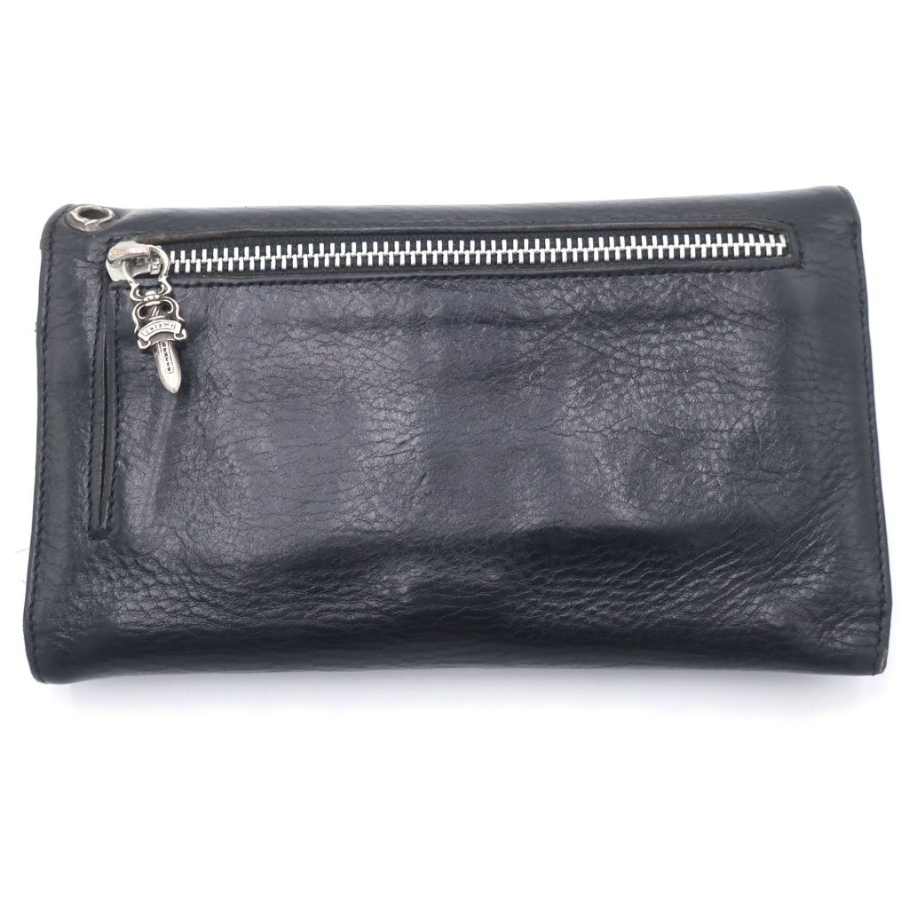 Chrome Hearts Wave Leather Wallet Black — view 2