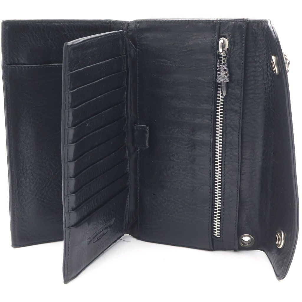 Chrome Hearts Wave Leather Wallet Black — view 4