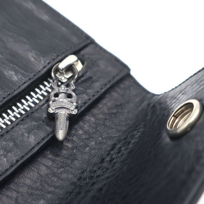 Chrome Hearts Wave Leather Wallet Black — view 6