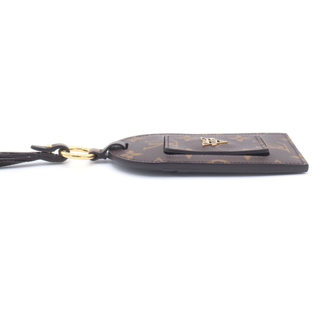 Louis Vuitton Shades Card Holder Monogram Neck Strap Case Brown — view 3