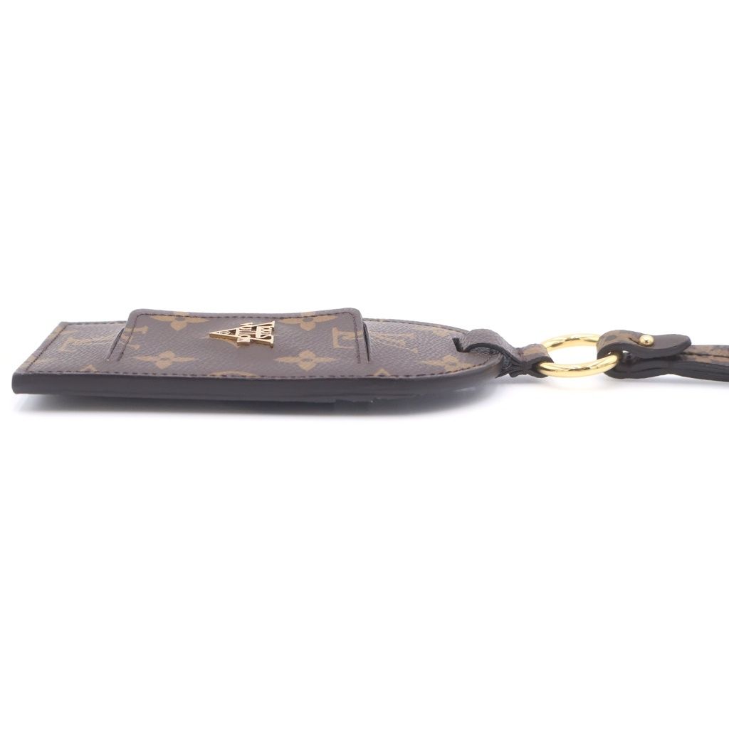 Louis Vuitton Shades Card Holder Monogram Neck Strap Case Brown — view 4
