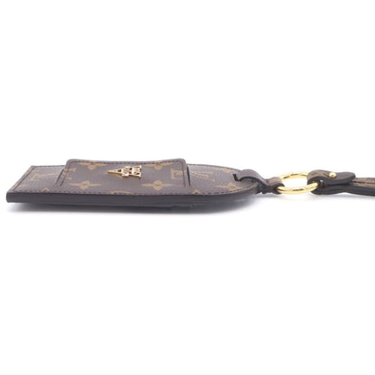 Louis Vuitton Shades Card Holder Monogram Neck Strap Case Brown — view 4