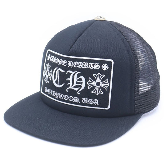 Chrome Hearts Trucker Cap CH Patch Mesh Truck Khaki Cap Hat Black